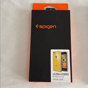 Spigen iPhone 5C crystal clear phone case new in box ultra hybrid silicone